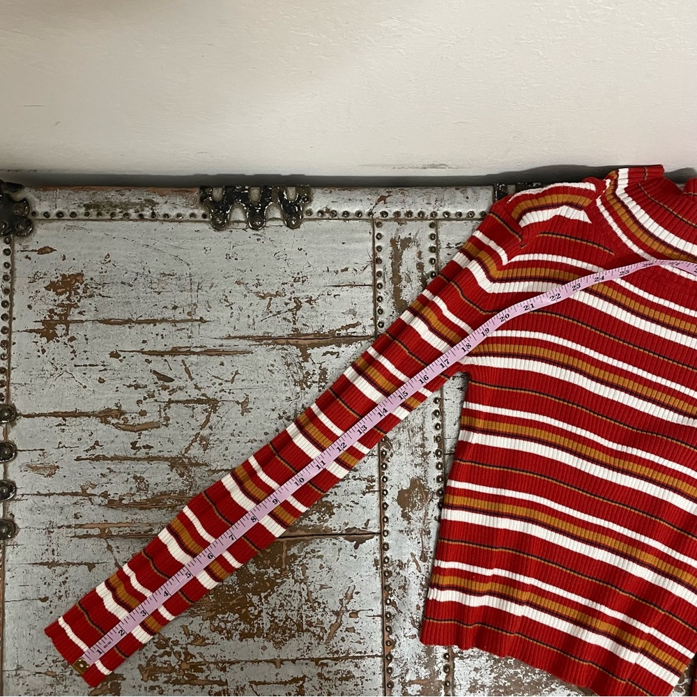 Pink Republic Stripe Turtleneck Crop Long Sleeve Top - Picture 7 of 8